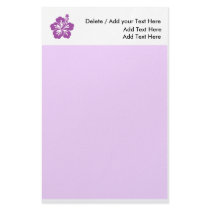 Lavander hibiscus flower Stationery