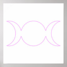 Lavander Triple Goddess Outline Poster