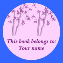 Lavendar Bamboo,  Book label stickers