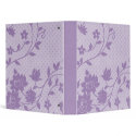 Lavendar Flowers and Dots Binder