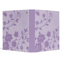 Lavendar Flowers and Dots Binder by naturetees Lavendar Flowers and Dots Binder