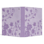 Lavendar Flowers and Dots Binder