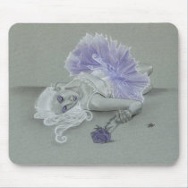 Lavendar gothic ballerina rose Mousepad mousepads