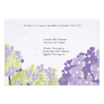 Lavendar Hydrangea Reply Card invitations