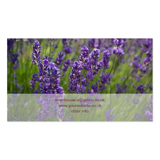 Lavendar | Lavendel Business Card Templates (back side)