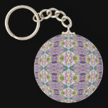 Lavendar Lilac Diamonds Keychain