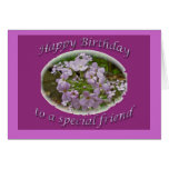 Lavendar Phlox Birthday Friend Card