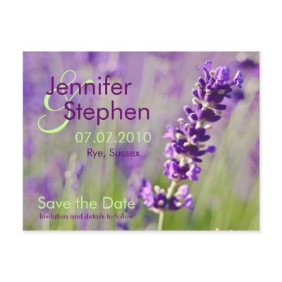 Lavendar Save the Date Postcard