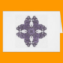 Lavendar Split Petal Fractal Art cards