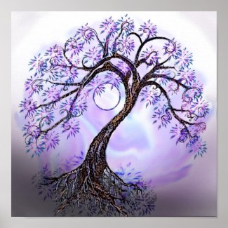 Lavendar Tree of Life Poster print