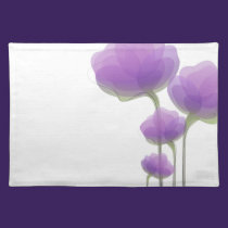 Lavender Abstract Flowers Placemat