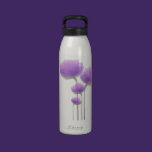 Lavender Abstract Flowers Water Bottle water bottles