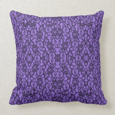 Lavender and Black Lace Pillows