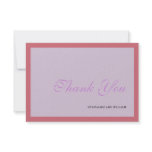 Lavender and Coral Wedding Thank You Card invitations