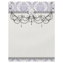 lavender and cream lovely damask flyer design