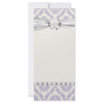lavender and cream lovely damask rack card