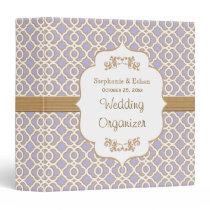 Lavender and Gold Moroccan Wedding Planner binders