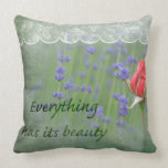 Lavender and Lace Roses Pillow