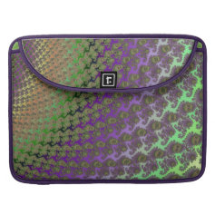 Lavender and Lime Abstract Fractal Skins Sleeves For MacBook Pro