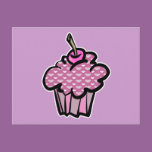 lavender and mauve hearts cupcake