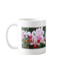 Lavender and Orange Phalenopsis Orchids mugs by ElainePlesser Lavender and Orange Phalenopsis Orchids mugs