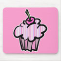 lavender and pink stripes cupcake mousepads