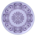 Lavender and Purple Abstract Plate