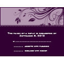 Lavender and Purple Floral Swirls Wedding RSVP invitation