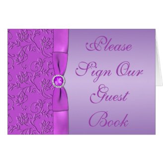 Lavender and Purple Reception Table Card