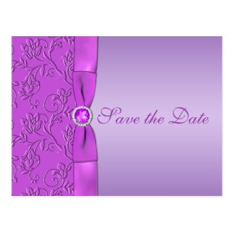 Lavender and Purple Save the Date Postcard