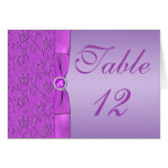 Lavender and Purple Table Number Card