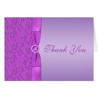 Lavender and Purple Thank You Card Alternate