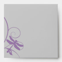 Lavender and Silver Dragonflies Envelope