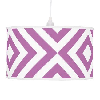 Lavender and White Chevrons Hanging Pendant Lamps
