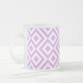Lavender and White Meander Coffee Mug