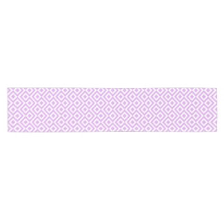 Lavender and White Meander Table Runner Short Table Runner