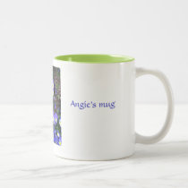 lavender and yellow pansy photo on mug mugs