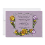 Lavender and Yellow Roses Post Wedding Invitation