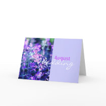 Lavender, August wedding Cards