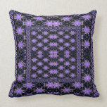 Lavender  & Black Geomtric Indian design pillow