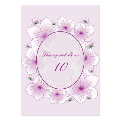 Lavender Blossom Flowers Romantic Guest Place Card Business Card Templates (front side)