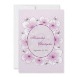 Lavender Blossom Flowers Romantic Wedding Announce