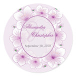 Lavender Blossom Flowers Romantic Wedding Favor Stickers
