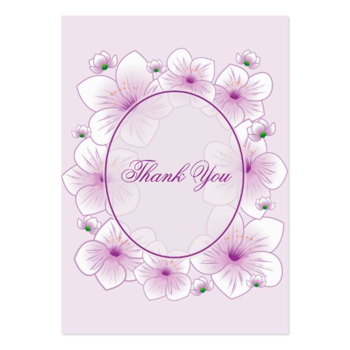 Lavender Blossom Romantic Thank You Minicard Business Cards (front side)