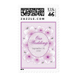 Lavender Blossom Romantic Wedding Announcement Postage Stamp