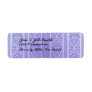 Lavender & Blue Damask Return Address Labels