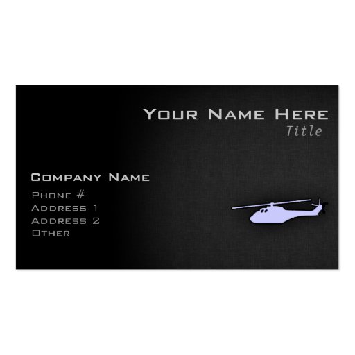 Lavender Blue Helicopter Business Cards