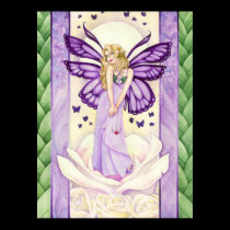 Lavender Blush 18"x24" Poster Print, Fairy Art