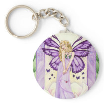 Lavender Blush Keychain, Fairy Art