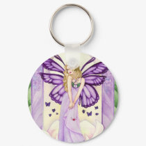 Lavender Blush Keychain, Fairy Art